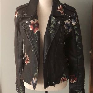 BLANK NYC Embroidered Moto Jacket -L